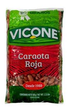 CARAOTAS VICONE 500GR ROJAS