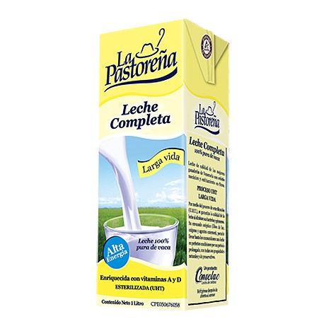 LECHE LA PASTOREÑA 1LT ENTERA UHT
