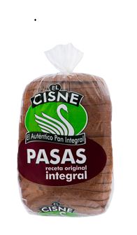 PAN INTEGRAL EL CISNE 500GR PASAS