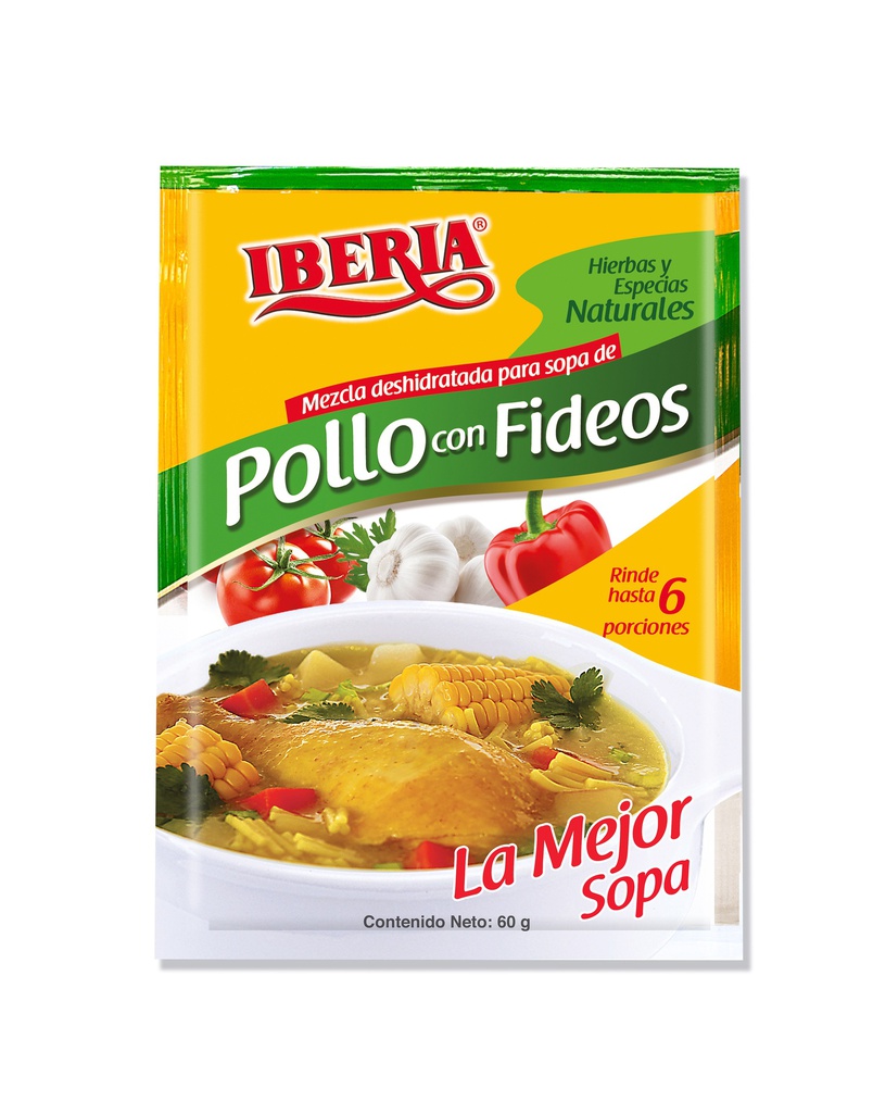 SOPA IBERIA 60GR DE POLLO CON FIDEO