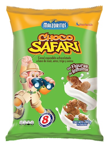 CEREAL MAIZORITOS 240GR CHOCOSAFARI