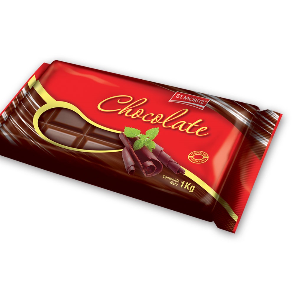 CHOCOLATE ST MORITZ 1KG BITTER