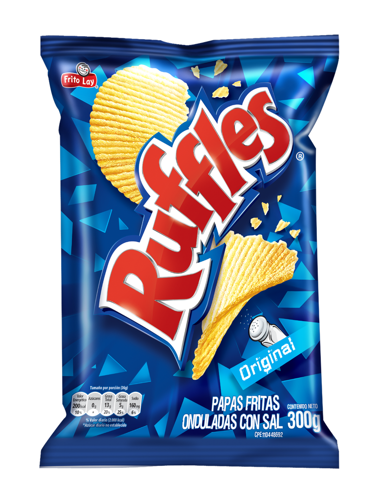 PAPAS RUFFLES 300GR NATURAL