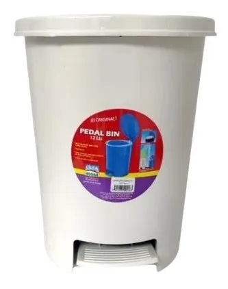 PAPELERA PEDAL BIN CREMA  ALFA REF 2012