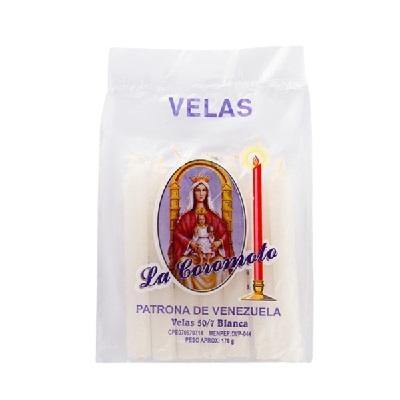 VELAS LA COROMOTO EMPAQUE 50 X 7 