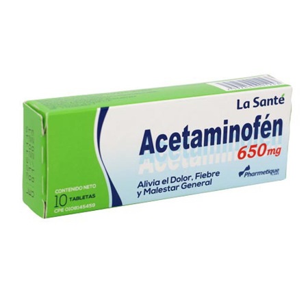 ACETAMINOFEN 650MG X 10TAB LA SANTE