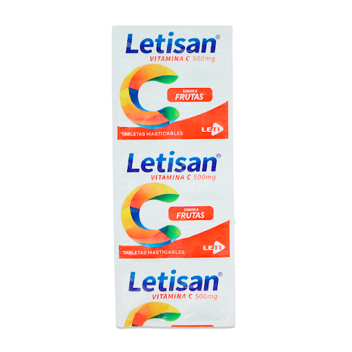 LETISAN 500MG X 10TAB MAST FRUTAS LETI***
