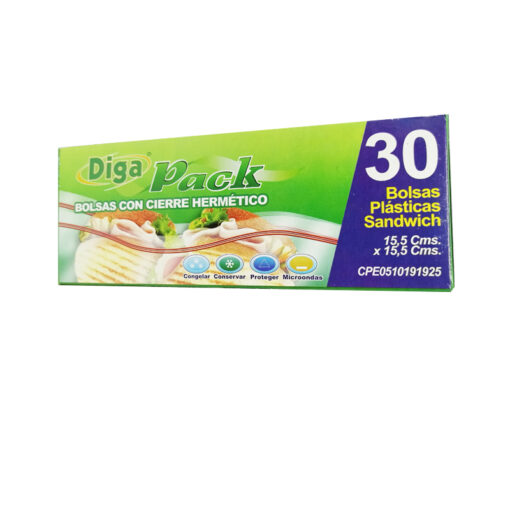 BOLSA C/CIERRE DIGAPACK 30UND SANDWICH