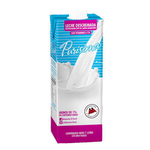 LECHE PURISIMA 1L DESCREMADA UHT