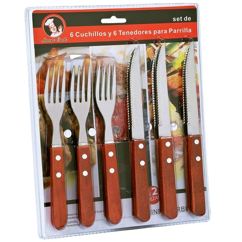 CUCHILLO/TENEDOR 12PZ SMART COOK SC96440