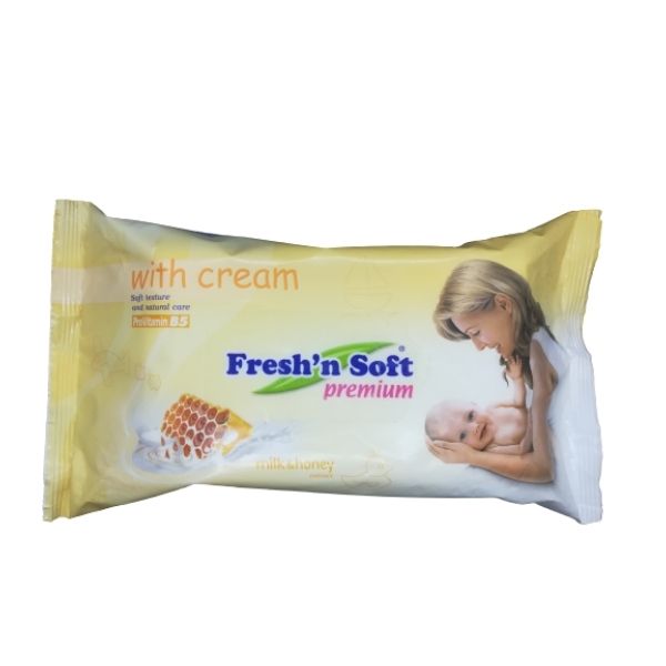 TOALLAS HUMEDAS FRESH 72UND PREMIUM MILK