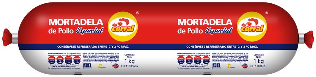 MORTADELA DEL CORRAL 1KG POLLO