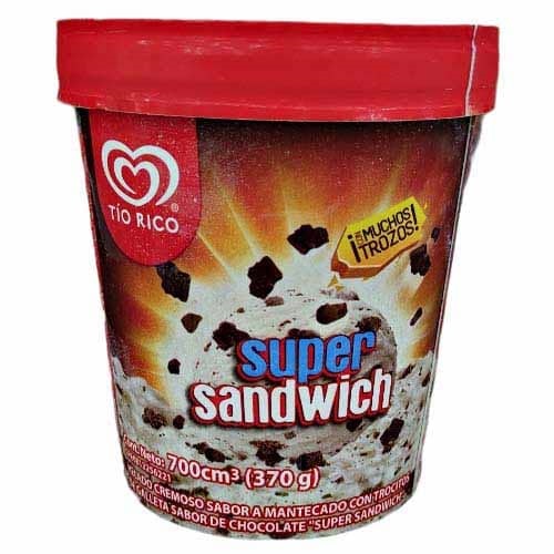 HELADO TIO RICO 700ML SUPER SANDWICH