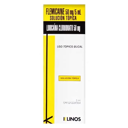 FLEMICAINE SOLUC TOPICA 50MG/5ML KLINOS