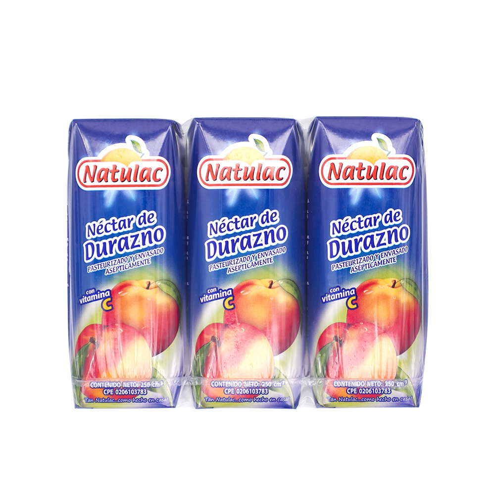 JUGO NATULAC 250ML DURAZNO TRIPACK