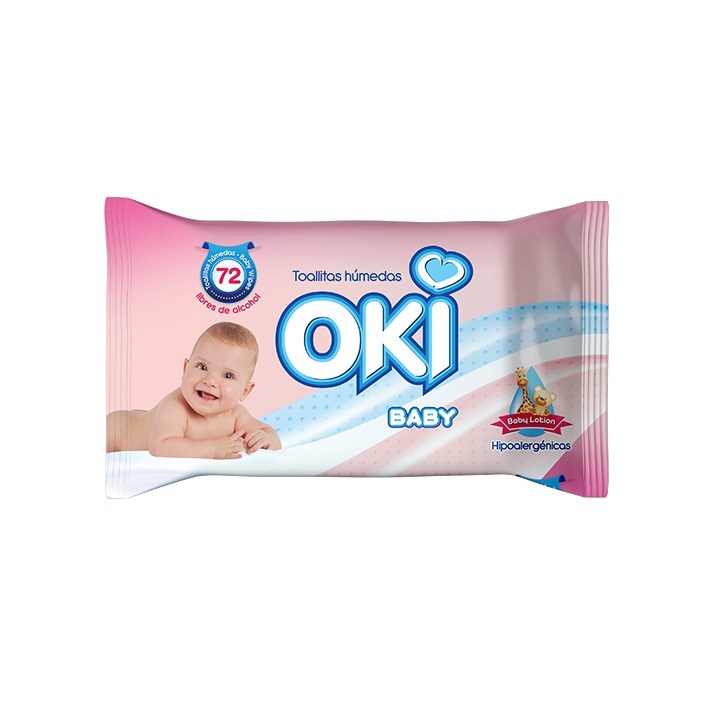 TOALLAS HUMEDAS OKI 72UNID BABY LOTION