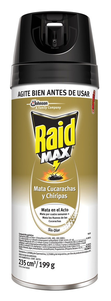 INSECTICIDA RAID 235CC MAX ARSL 