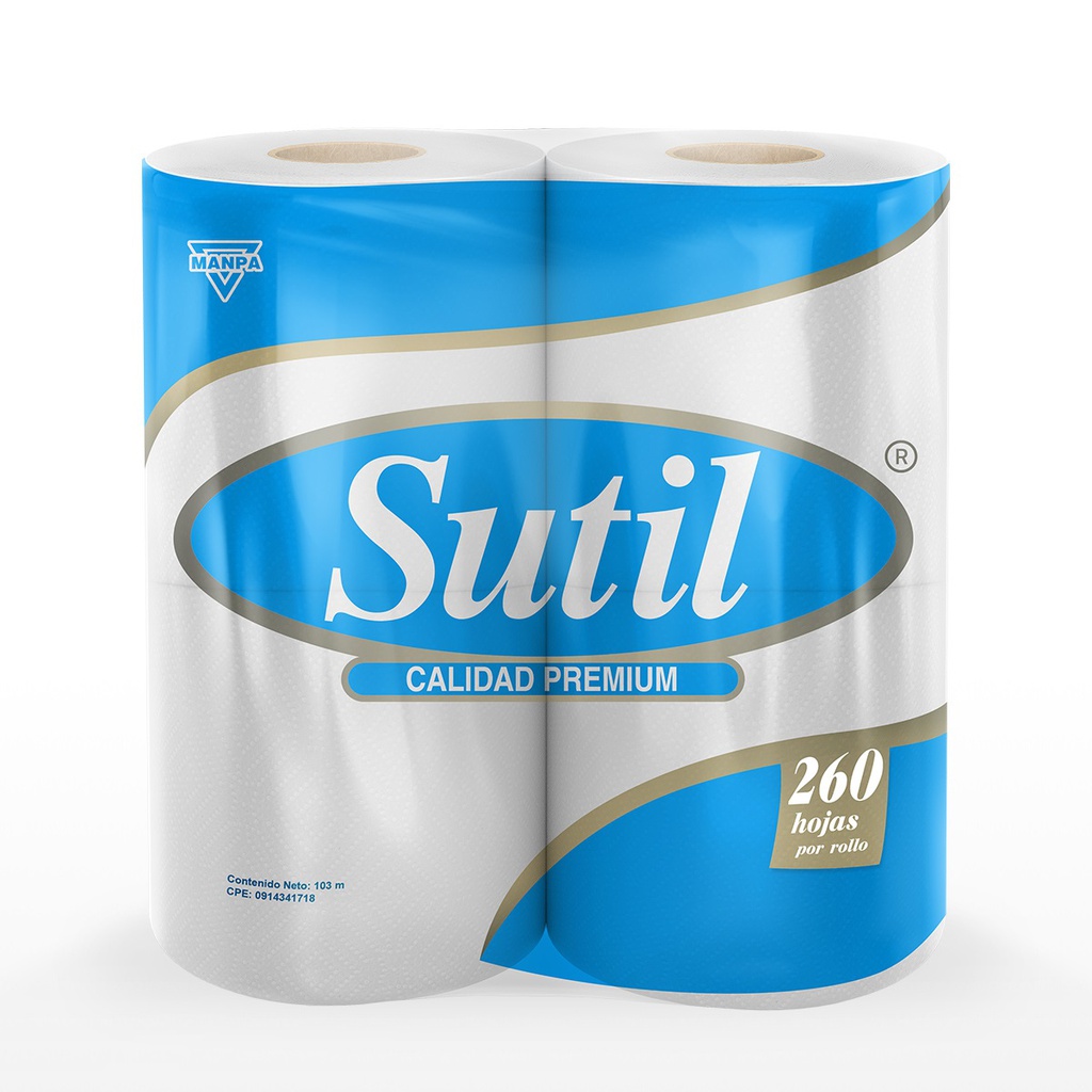 PAPEL HIG SUTIL X 4  260 HOJAS