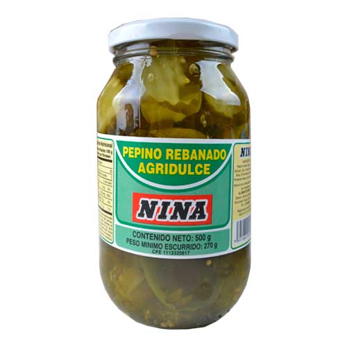 PEPINO NINA 500GR REBANADO AGRIDULCE