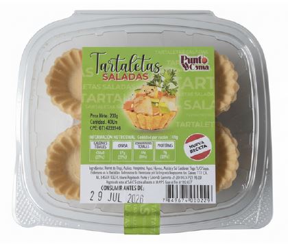 TARTALETAS PUNTO Y COMA 200GR SALADAS