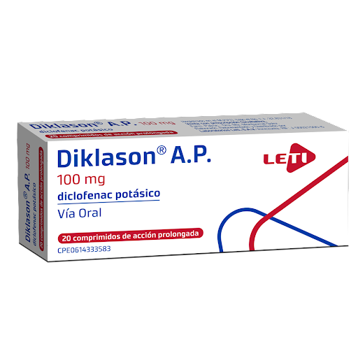 DIKLASON AP 100MG X 20TAB DICLOFENAC POT  LETI