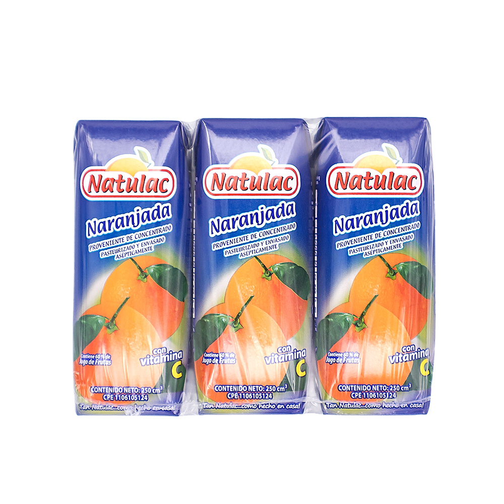 JUGO NATULAC 250ML NARANJADA TRIPACK