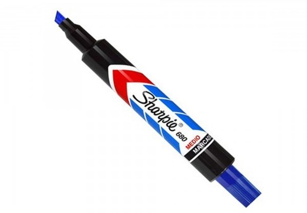 MARCADOR SHARPIE 680 AZUL X UND