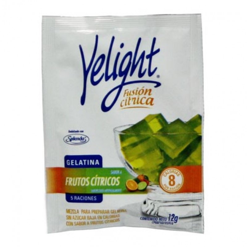 GELATINA YELIGHT 12GR FRUTOS CITRICOS