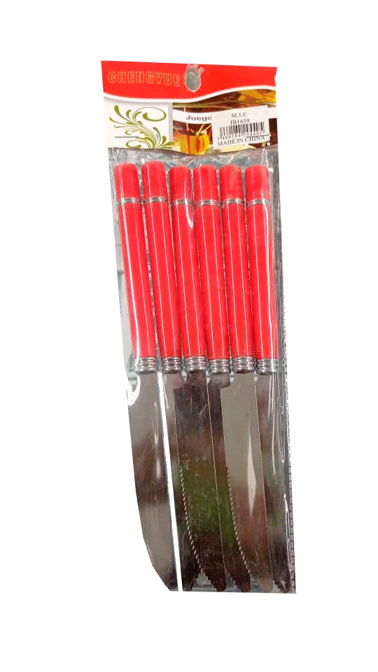 CUCHARA EMP X 6 PZA. COLOR SURT JB-1658