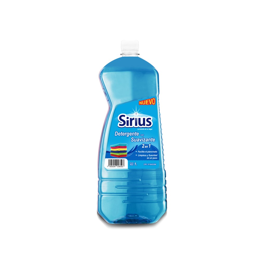 DETERGENTE SIRIUS 1LT SUAVIZANTE LIQ