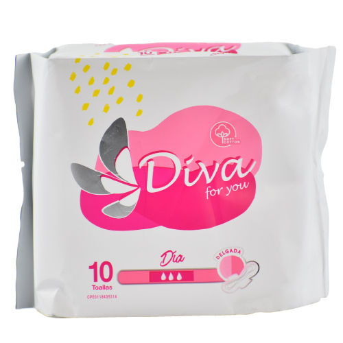 TOALLA SANIT DIVA 10UND DIA DELG