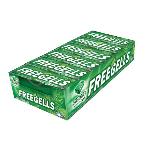 CARAMELOS FREEGELLS 12X168GR MENTA