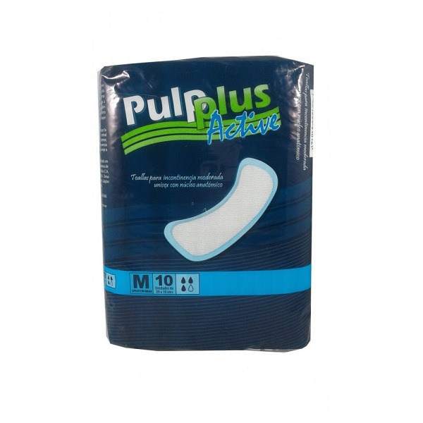 TOALLA SANIT PULPLUS 10UND ACTIVE M INCONT