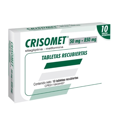 CRISOMET 50MG 850MG X 10TAB FARMA