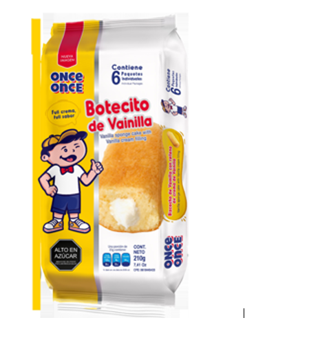 BOTECITO ONCE ONCE 6X210GR VAINILLA