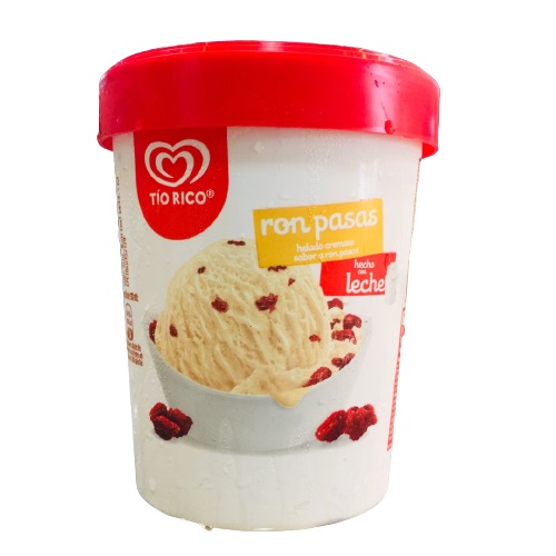 HELADO TIO RICO 850ML RON PASAS