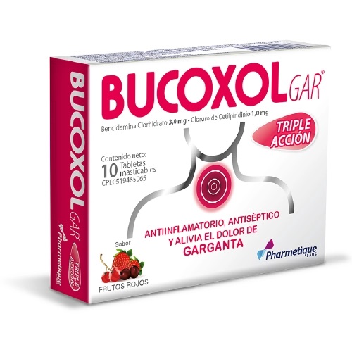 BUCOXOLGAR FRUTOS ROJOS 3-1MG X10TAB LA SANTE