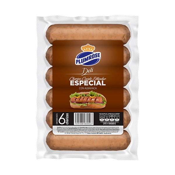 CHORIZO PLUMROSE 390GR DELI C/ALBAHACA