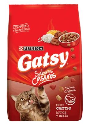 ALIMENTO P/GATO GATSY 500GR CARNE ARROZ MAIZ