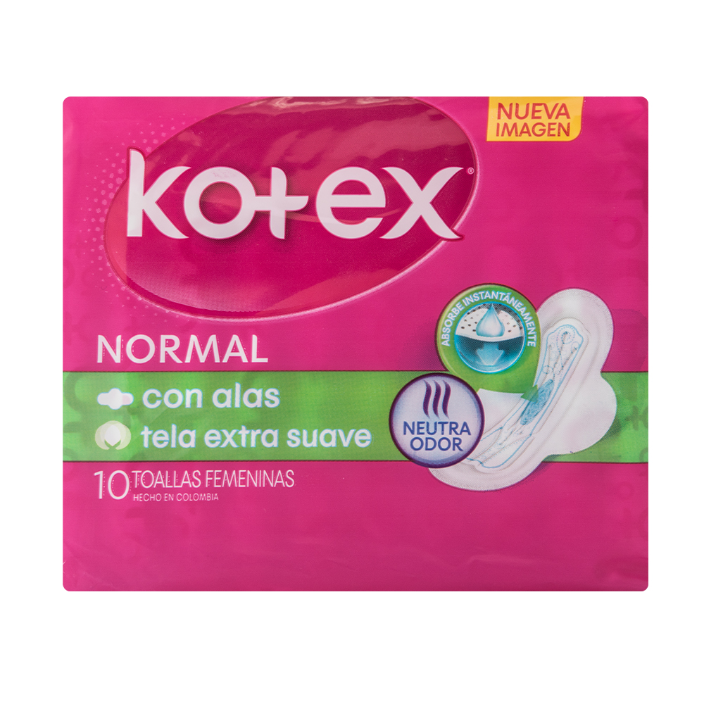 TOALLA SANIT KOTEX 10UND DIA ALAS