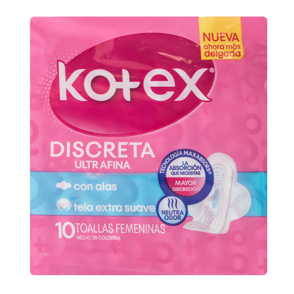 TOALLA SANIT KOTEX 10UND ULTRA FINAS ALAS