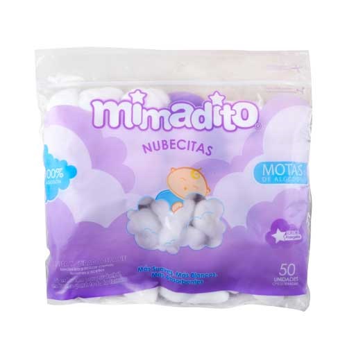 MOTAS DE ALGODÓN MIMADITO 50 UND