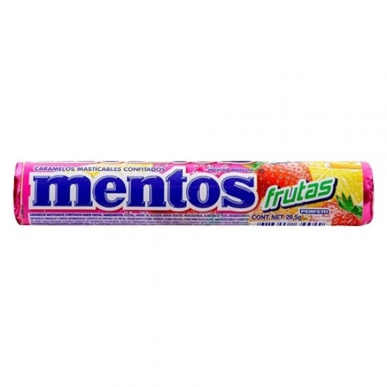 CARAMELOS MENTOS 29.5GR FRUTAS***