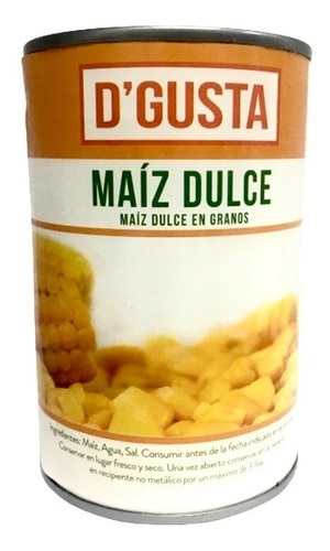 MAIZ DULCE D GUSTA 425GR EN GRANOS