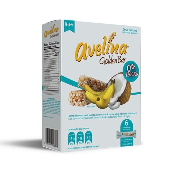 BARRA AVELINA 132GR COCO-BANANA 0% AZUCAR