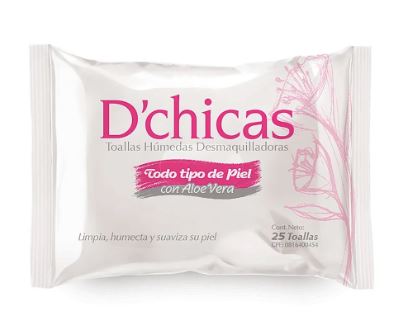 TOALLAS DESMAQ D'CHICAS 25UND ALOE VERA