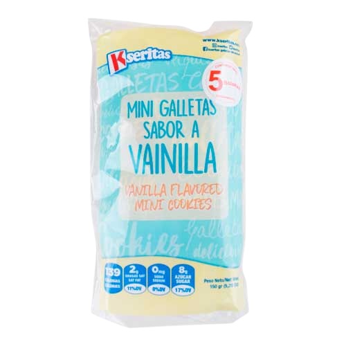 MINI GALLETAS KSERITAS 150G C/AZUC VAINI