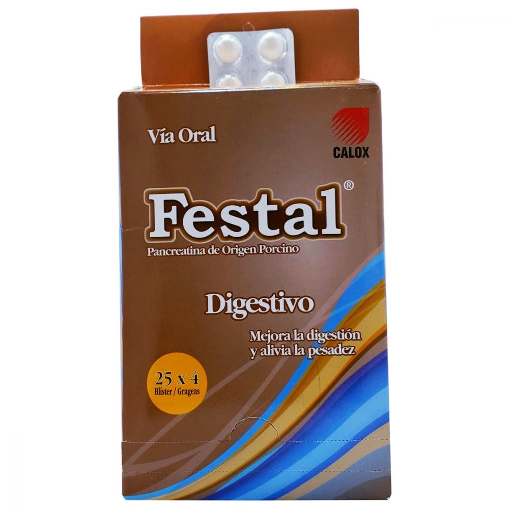 FESTAL 210MG X 4TAB BLISTER CALOX***
