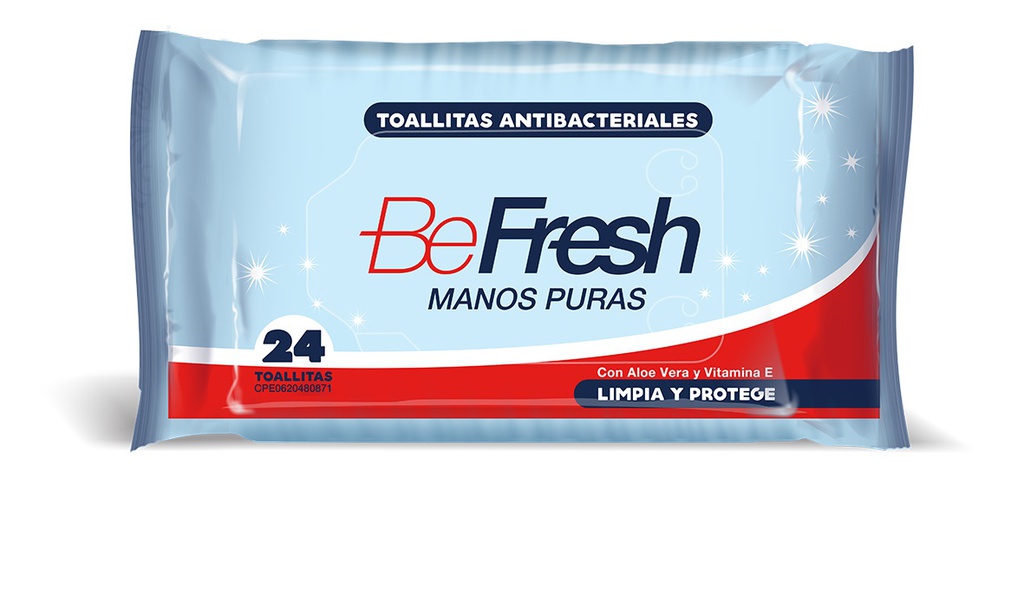 TOALLAS HUMEDAS BEFRESH 24UND ANTIBACTERIALES
