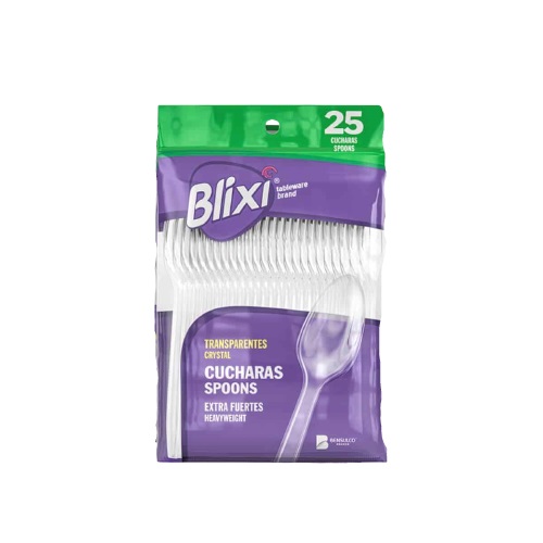 CUCHARAS PLAST BLIXI 25 UNID TRANS